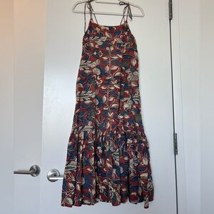 Tie strap midi dress